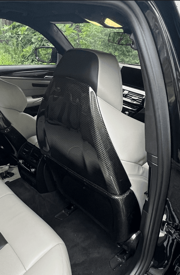 Carbon seat back cover for BMW M5